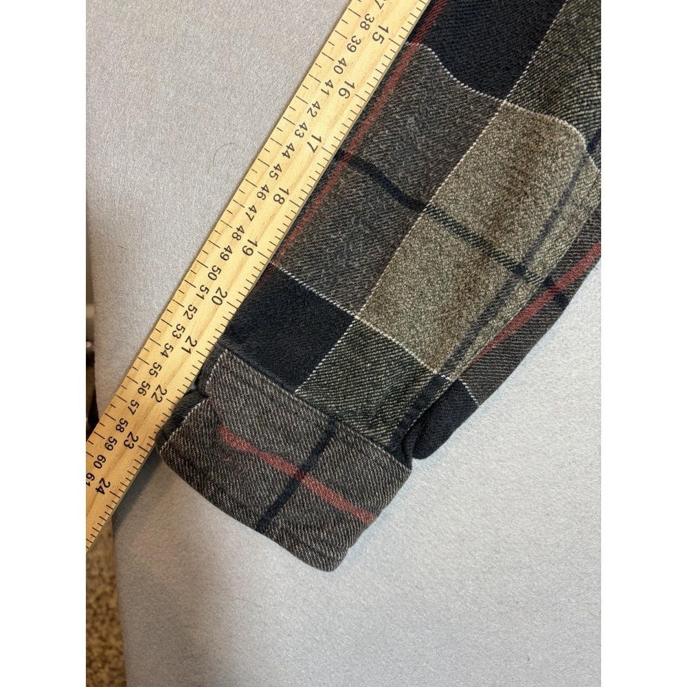 Orvis Plaid Flannel Button Down Heavyweight 100% Cotton Outdoors Workwear - Picture 4 of 8